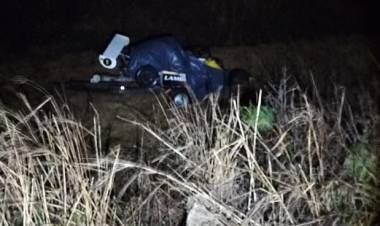 Despiste en Ruta 158: se rompió el enganche y terminó en la banquina 