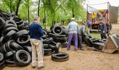 Economía circular: Ambiente retiró más de 2.000 toneladas de neumáticos en toda la provincia