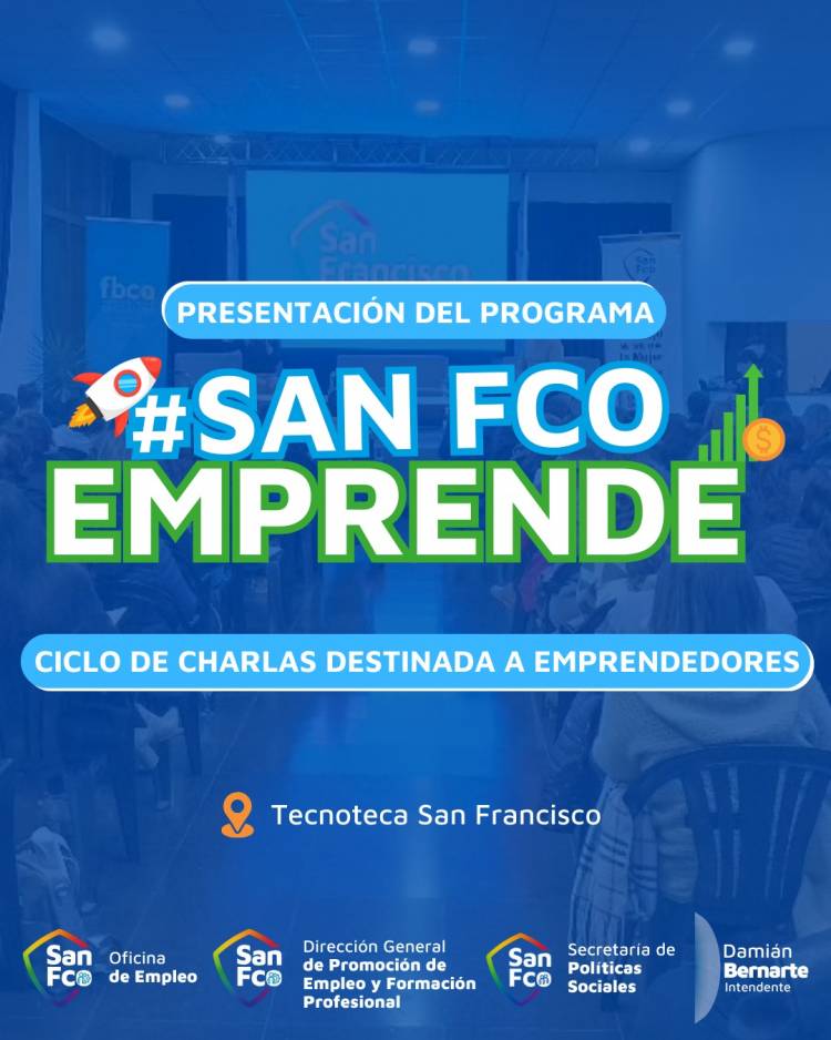 Este jueves será el tercer encuentro del Programa San Francisco Emprende