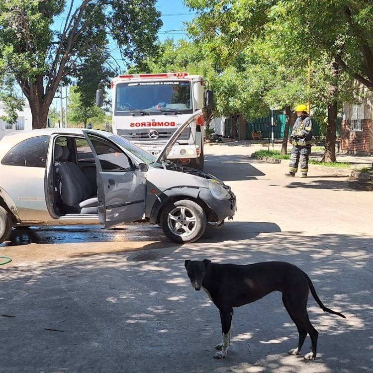 Se incendió un vehículo en barrio Jardín 