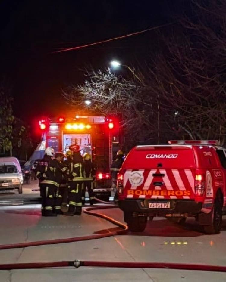 Incendio en vivienda de barrio La Milka 
