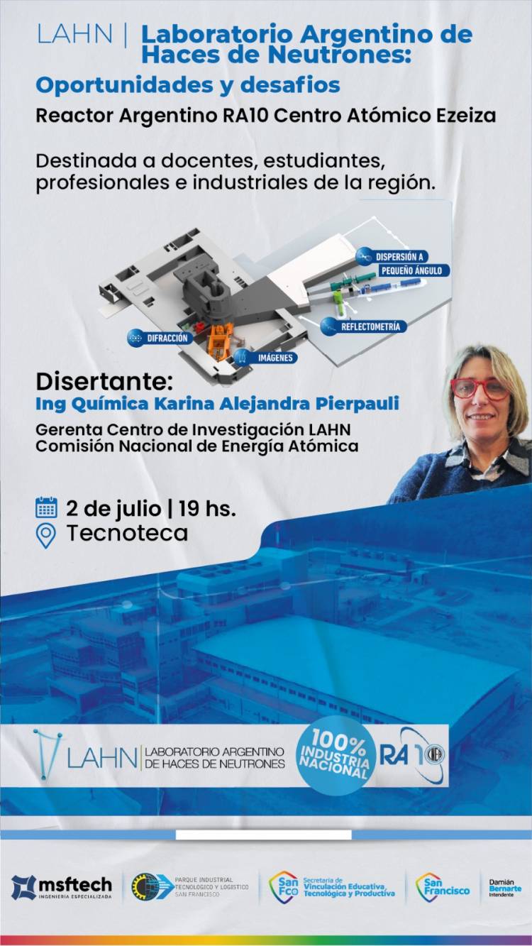 Reactor Argentino RA10: se realizará una capacitación gratuita sobre oportunidades y desafíos en investigaciones de vanguardia 