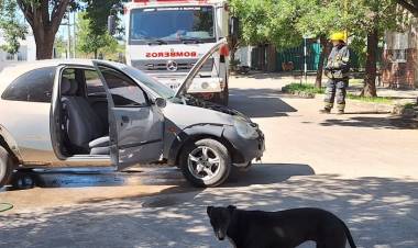 Se incendió un vehículo en barrio Jardín 