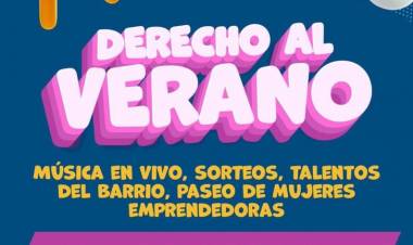 Este viernes “Derecho al Verano” con música y sorteos en el Polideportivo Social de barrio Parque