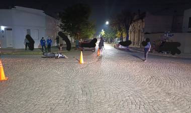 Accidente de tránsito en pleno centro de San Francisco: una mujer resultó lesionada