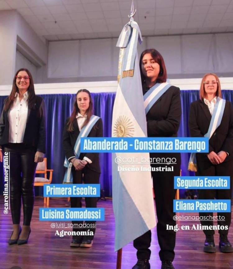 Estudiante del CRES San Fco. abanderada de la Universidad Nacional de Villa María 