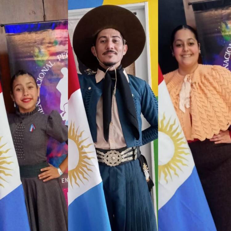 Tres artistas de la Escuela Municipal de Danzas Folklóricas se destacaron en certamen nacional