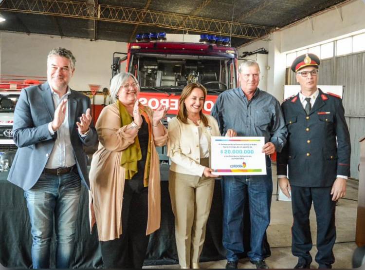 Bomberos de Porteña recibieron importante aporte provincial