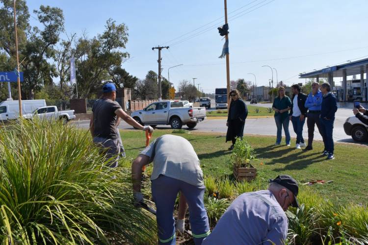 Se colocaron en la ciudad producción de plantines realizadas por el Servicio Penitenciario en San Francisco