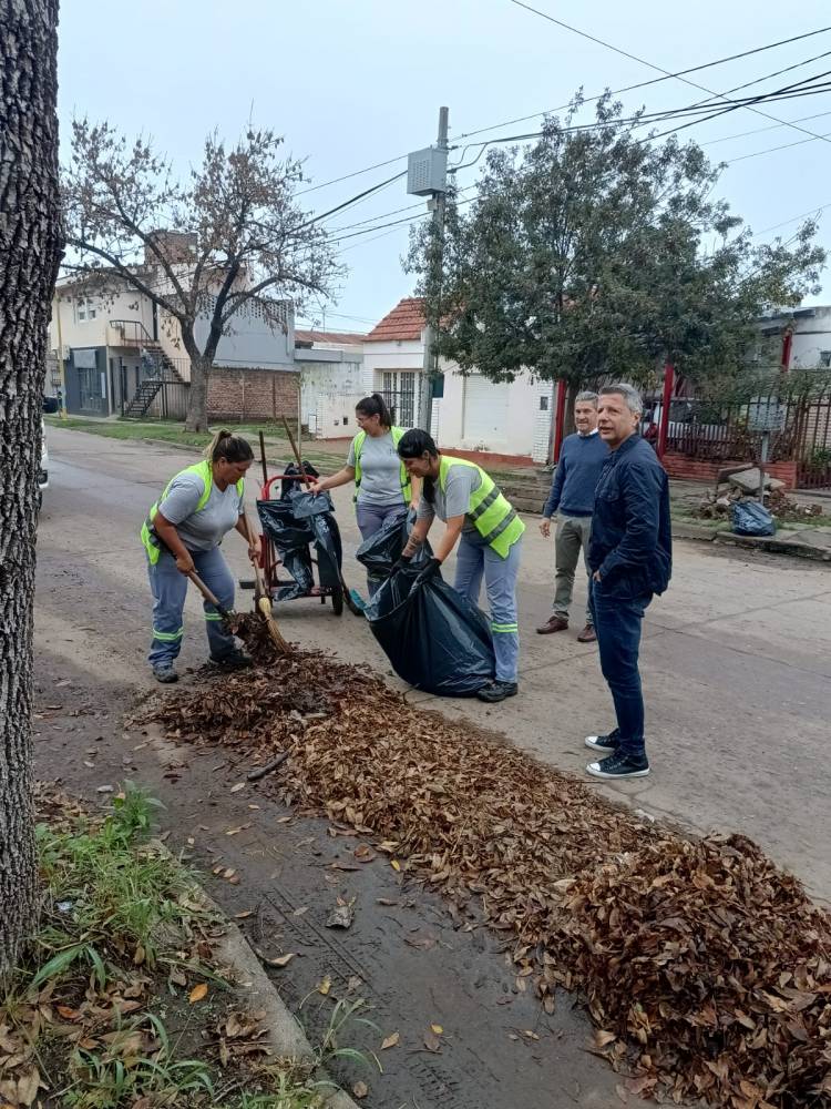 El municipio avanza con la campaña de recolección de hojas en los barrios