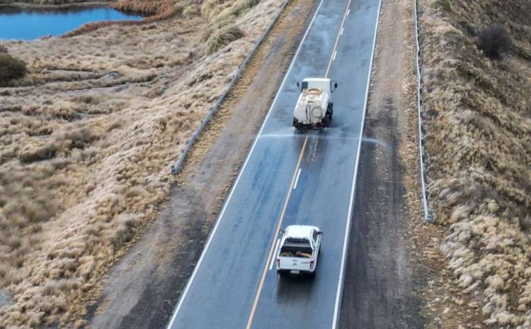 Por segundo año consecutivo se trabaja para reducir la formación de hielo en el camino a las Altas Cumbres