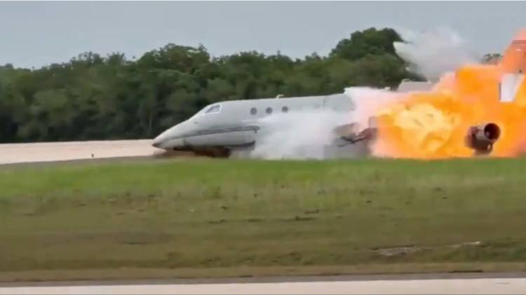 República Dominicana: Un jet privado se incendió tras intentar un aterrizaje de emergencia